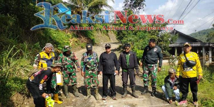 Peltu Andi Danpos Bantargadung Koramil 2203/Warungkiara Turun Langsung, Sosialisasi dan Tinjau Lokasi Karya Bhakti Kodim 0622 di Bojonggaling