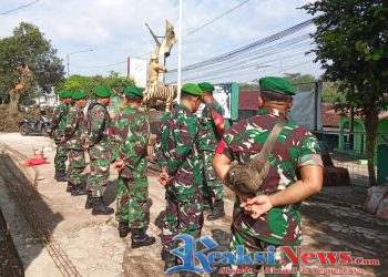 Anggota Koramil 2203/Warungkiara Siaga Jelang Cuti Bersama dan Ramadhan