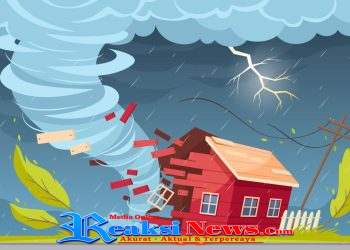 Angin Puting Beliung, Terjang Bangunan Huntara di Pabuaran Sukabumi, Hingga Enam Keluarga Kehilangan Tempat Tinggal