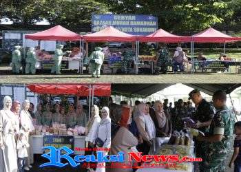 Dorong UMKM dan Ringankan Beban Warga, Kodim 0607 Sukabumi Gelar Bazaar Murah Ramadhan