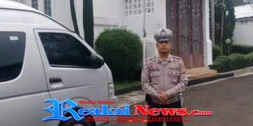 Minggu Kasih. Polsek Baros laksanakan pengamanan Minggu pagi