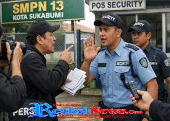 Diduga Halangi Tugas Jurnalistik, Oknum Security SMPN 13 Kota Sukabumi Cegah Wartawan Temui Bendahara Sekolah