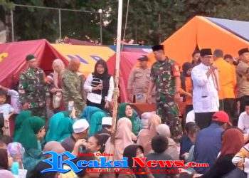 Danpos Bantargadung Koramil 2203/Warungkiara Dampingi Dandim 0622 Sukabumi Buka Puasa Bersama Penyintas Pergerakan Tanah