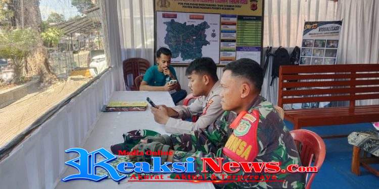 Serka Didik Susanto Koramil 2203/Warungkiara Laksanakan Siaga di Pos Pam Idul Fitri Kecamatan Warungkiara