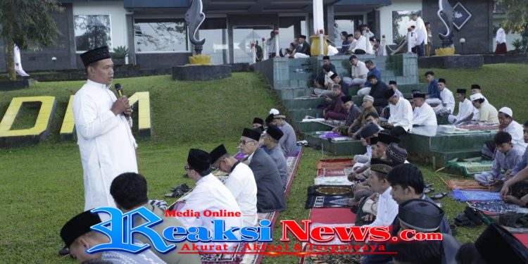 Hangat dan Penuh Khidmat, Dandim 0607 Sukabumi Gelar Sholat Idul Fitri Bersama Warga