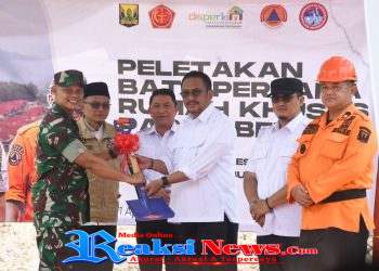 Peletakan Batu Pertama Kampung Mubarakah, Bupati Realisasikan Pembangunan Hunian Pasca Bencana