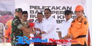 Peletakan Batu Pertama Kampung Mubarakah, Bupati Realisasikan Pembangunan Hunian Pasca Bencana
