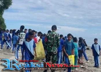 Disiplin Terpatri Wini Lestari, Satgas Pamtas Yonarhanud 2 Tanamkan Disiplin dan Jaga Kelestarian Alam Bagi Siswa SMP Wini