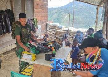 Pos Zanepa Satgas Yonif 113/JS Gelar Komsos dan Yankes Gratis, Peduli Kesehatan Warga Pedalaman