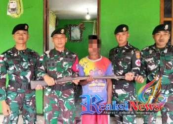 Yonarmed 12 Kostrad Perkuat Stabilitas Perbatasan, Senjata Springfield Diserahkan Sukarela