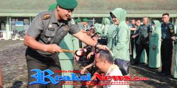 Momen Corp Raport Kenaikan Pangkat, 29 Personel Kodim 0607/Kota Sukabumi di Warnai Mandi Kembang 7 Rupa