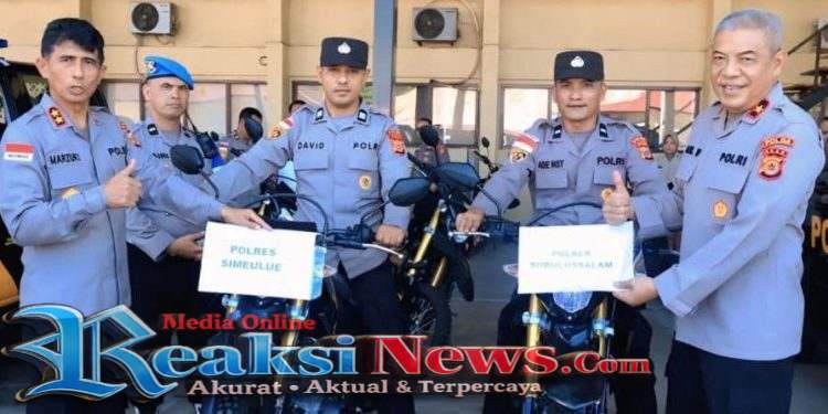 Kapolda Aceh Salurkan Bantuan Kendaraan Dinas Untuk Polres Subulussalam dan Polres Simeulue