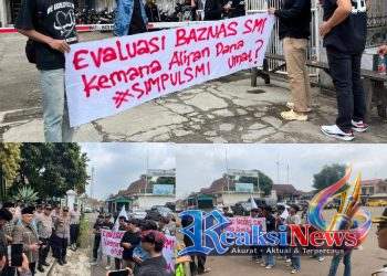 Masa Aksi SIMPUL Soroti Mangkraknya Pembangunan RSB Bebeza dan Transparansi Dana Umat di BAZNAS Kabupaten Sukabumi