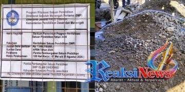 Diduga Material Bekas : Jadi Sorotan Proyek Revitalisasi SMP Islam Ciherang Sukabumi, Kepsek Sulit Dihubungi? Ada apa ya.!!!