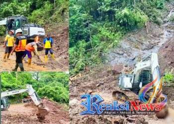 Longsor Tutup Total Ruas Waluran – Mareleng – Palangpang, Lalu Lintas Lumpuh Hingga Siang Ini