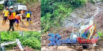 Longsor Tutup Total Ruas Waluran – Mareleng – Palangpang, Lalu Lintas Lumpuh Hingga Siang Ini