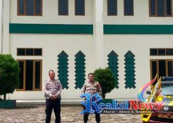 Ciptakan Kenyamanan Saat Ibadah, Polsek Baros Lakukan Pengamanan Sholat Jumat