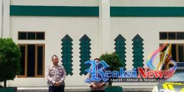 Ciptakan Kenyamanan Saat Ibadah, Polsek Baros Lakukan Pengamanan Sholat Jumat