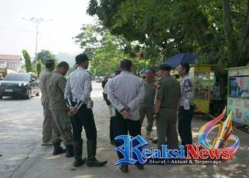 Gabungan Satpol PP dan Dinas Perhubungan Tertibkan Area Depan RSUD Palabuhanratu