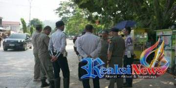 Gabungan Satpol PP dan Dinas Perhubungan Tertibkan Area Depan RSUD Palabuhanratu