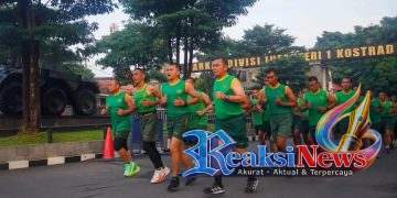 Divif 1 Kostrad Lari 5K, Kobarkan Semangat Prajurit Jaga Fisik dan Disiplin
