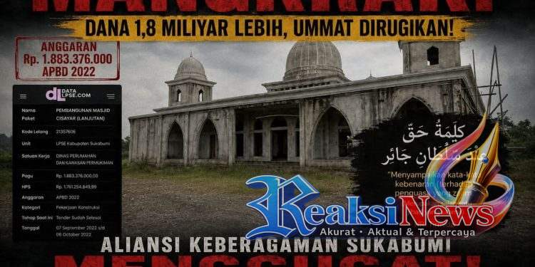 “MASJID CISAYAR MANGKRAK! 1,8 Miliar Duit Umat Diduga Digondol? Kiai, Ulama, Bupati Sukabumi Diam? Di Mana Amanah?”