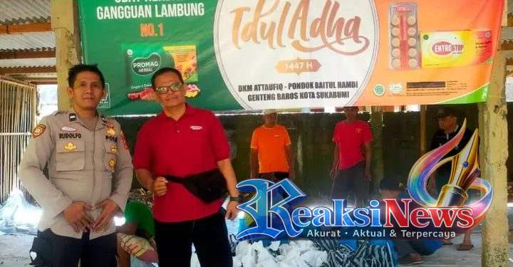 Menjalin Sinergi dan Kedekatan dengan Masyarakat di Hari Raya Idul Adha 1447 H / 2026 M. Polsek Baros Monitoring Kurban di Kp. Genteng