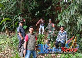 Serka Didik Susanto Koramil 2203/Warungkiara Monitoring Survei Lokasi Pembangunan Irigasi Pompa Bantuan Kementan RI