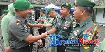 Dandim 0607/Kota Sukabumi Beri Penghormatan Terbaik untuk Prajurit Purna Tugas dan Pindah Satuan