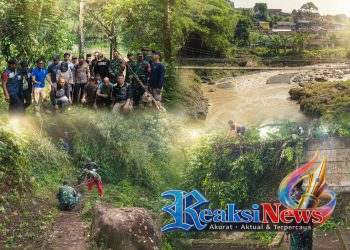 Babinsa Koramil 0607-11 Cibadak Pimpin Karya Bakti Sambut Pembangunan Jembatan Cipanas