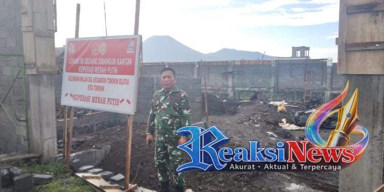Di Tengah Guyuran Hujan, Pembangunan Koperasi Merah Putih Walian Dua Capai 23,41 Persen di Bawah Pengawasan Ketat TNI