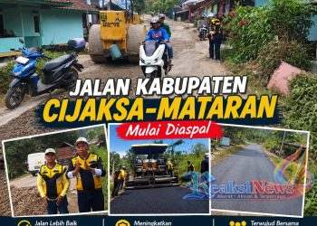 Jalan Cijaksa–Mataran Mulai Diaspal, Warga Pajampangan Apresiasi Pemkab Sukabumi